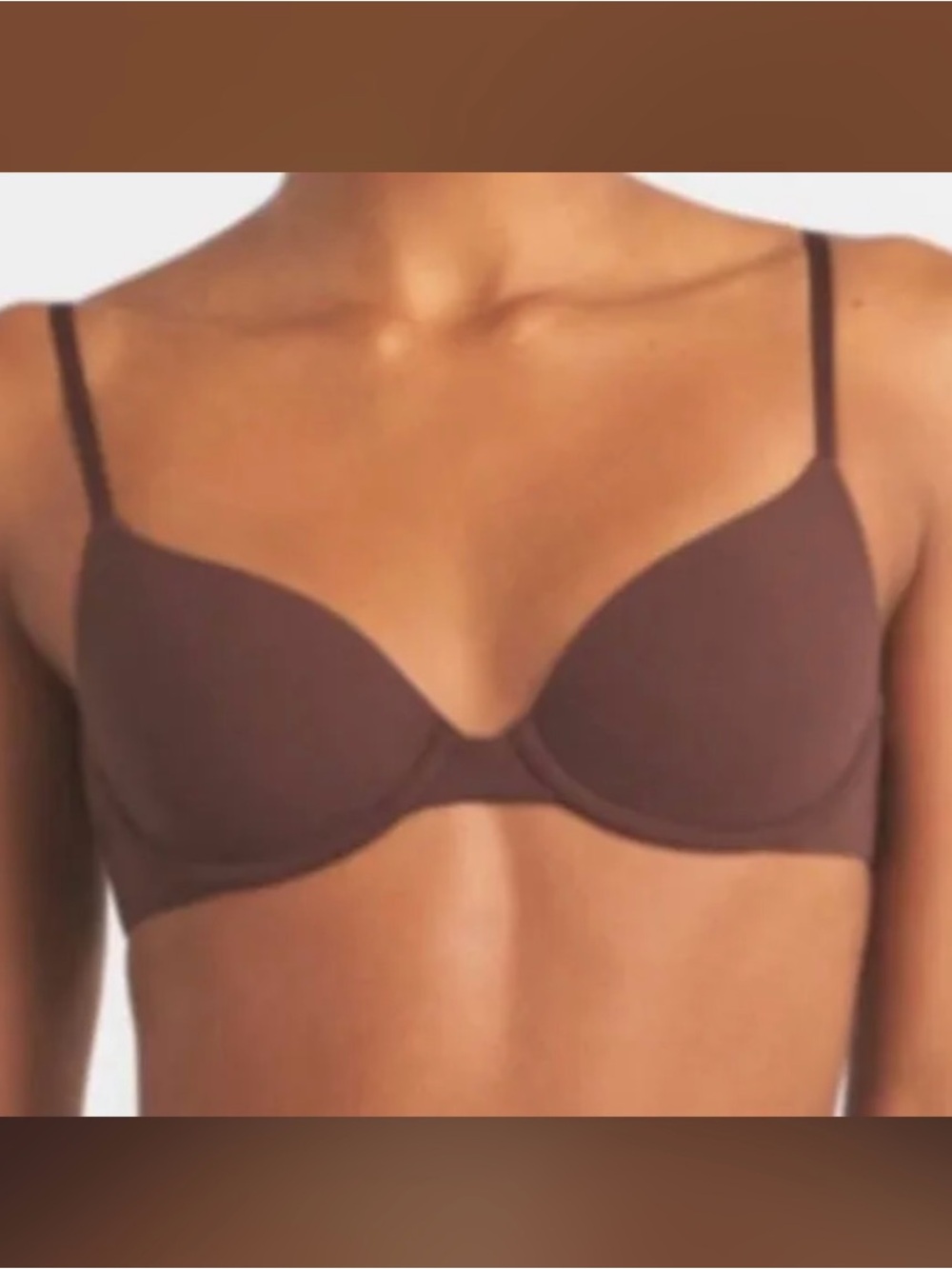 SKIMS FITS EVERYBODY PUSH-UP BRA COCOA 36B